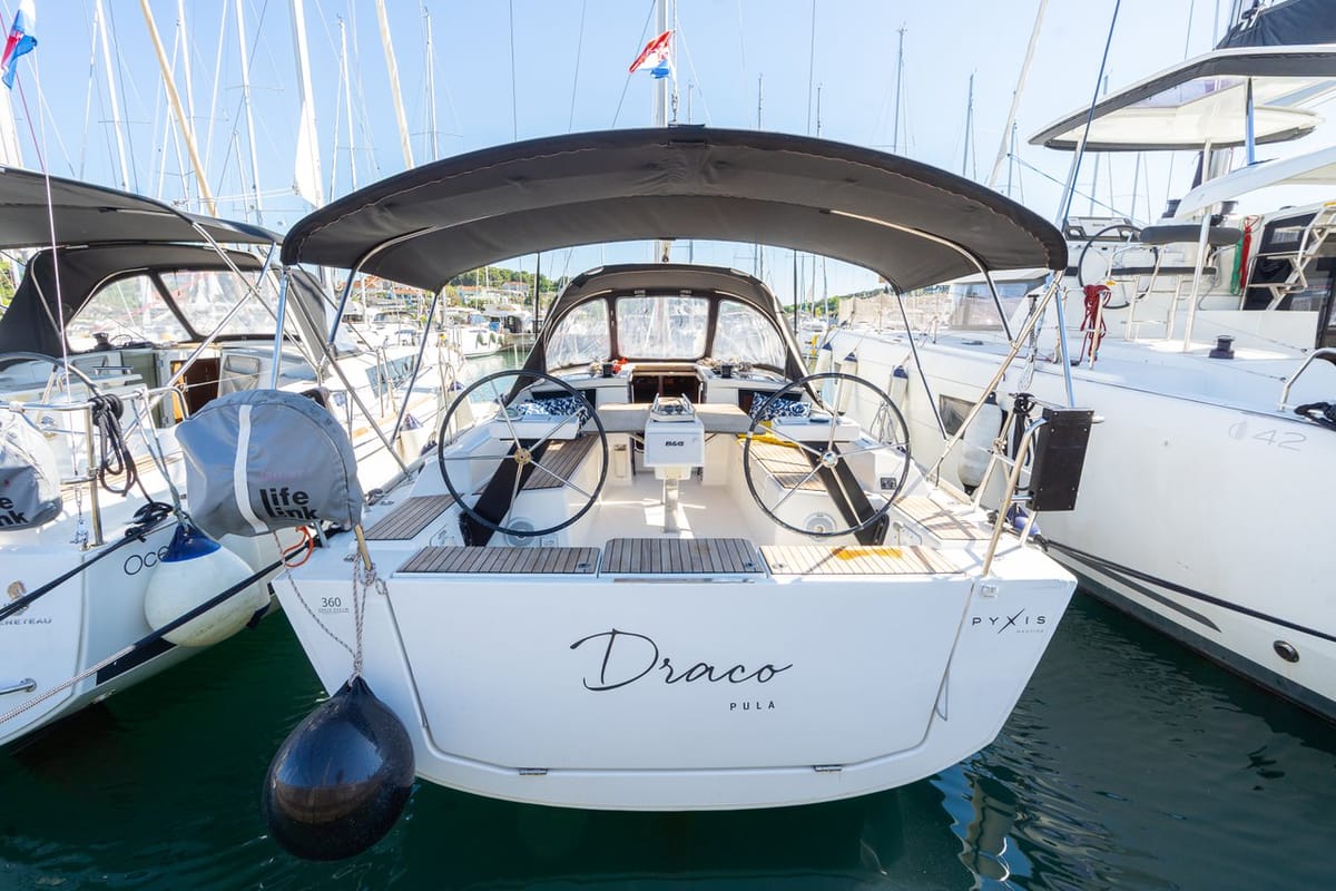 Draco, a Dufour 360 GL sailboat at Grad Pula, Croatia