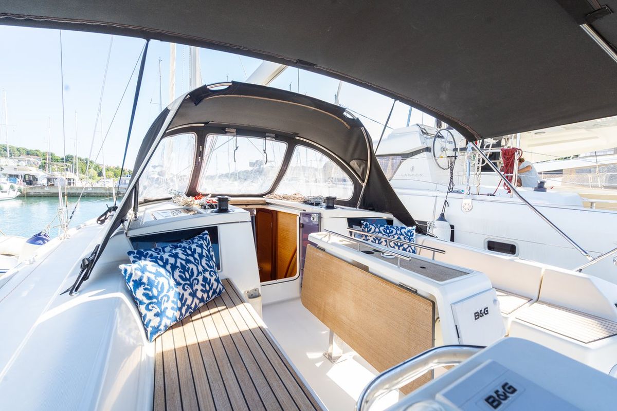 Draco, a Dufour 360 GL sailboat at Grad Pula, Croatia