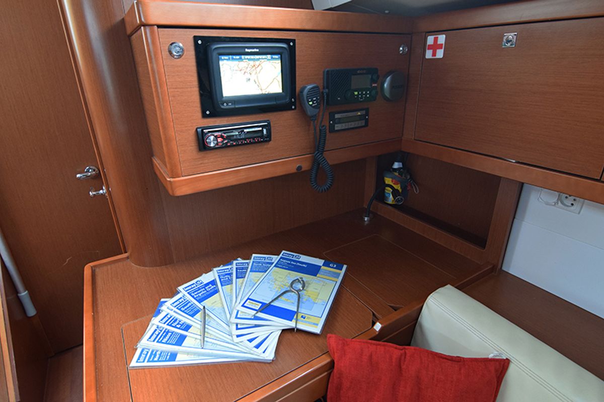 Butterfly, a Beneteau Oceanis 48 sailboat at Gouvia, Greece