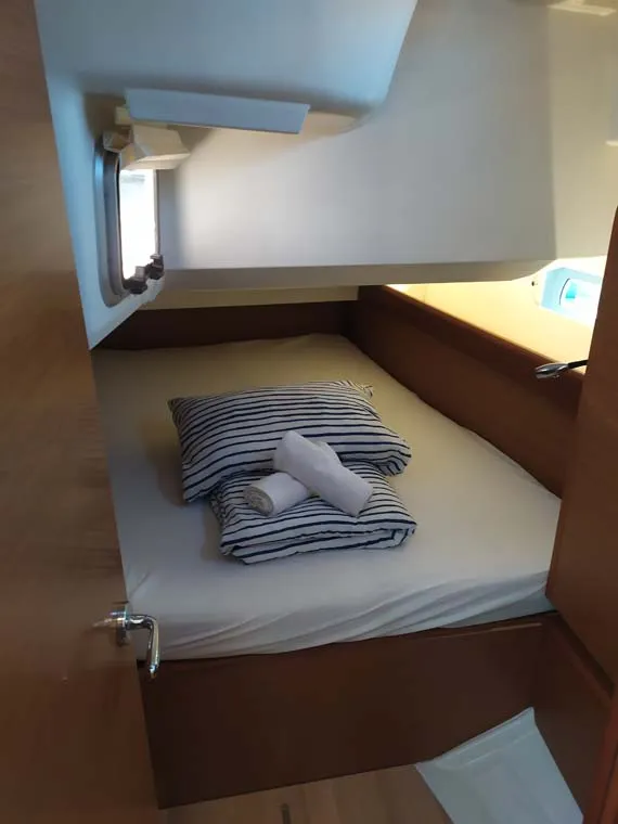 Cabin on Mango Tango, a Jeanneau Sun Odyssey 419 sailboat at Grad Trogir, Croatia