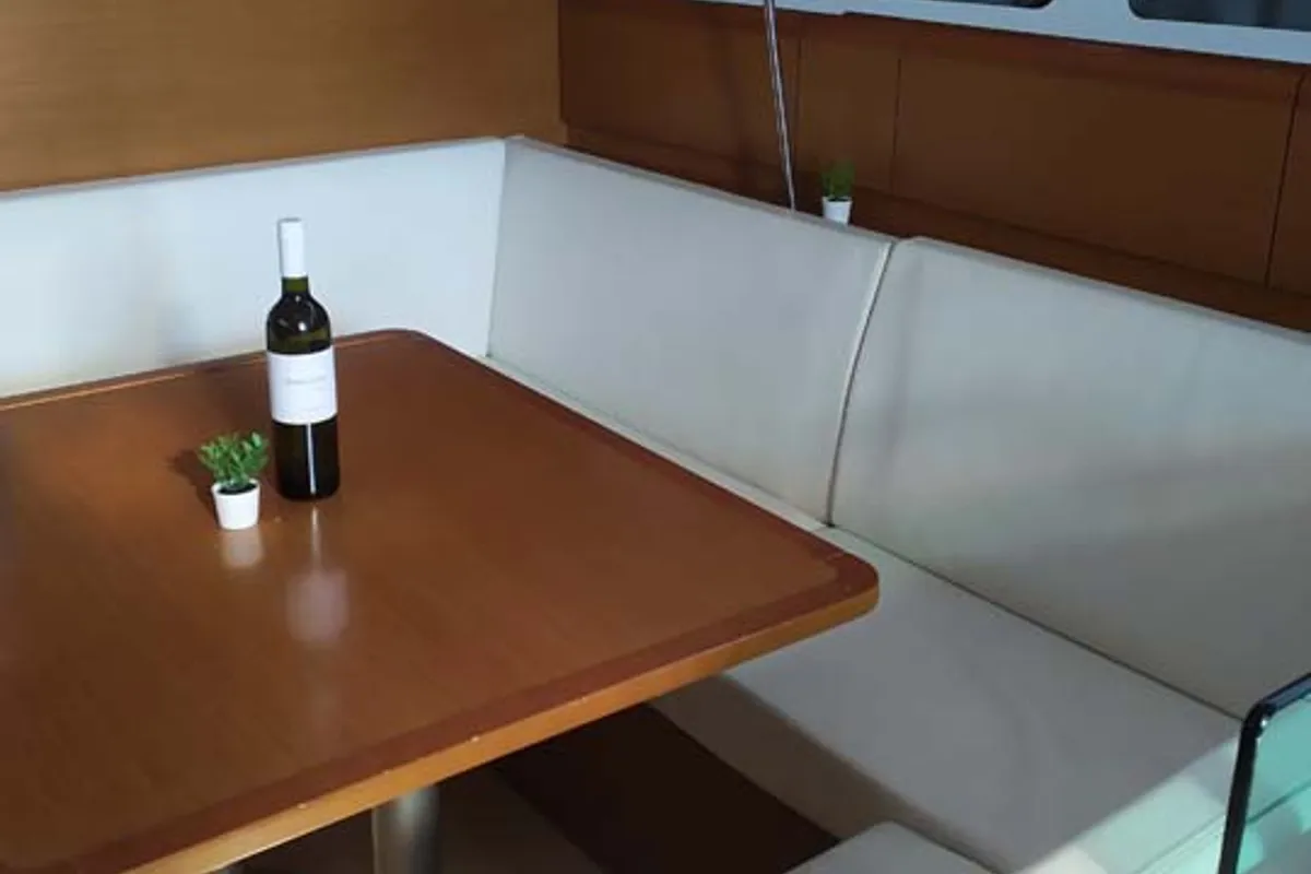 Salon of Mango Tango, a Jeanneau Sun Odyssey 419 sailboat at Grad Trogir, Croatia