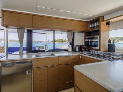 Galley of Zanga, a Lagoon 46 catamaran at Municipal Unit of Kranidi, Greece