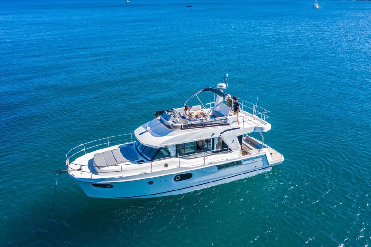 Eduard, a Beneteau Swift Trawler 41 Fly yacht at Punat, Croatia