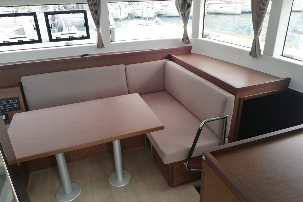 Salon of Adriana, a Lagoon 40 catamaran at Dubrovnik, Croatia