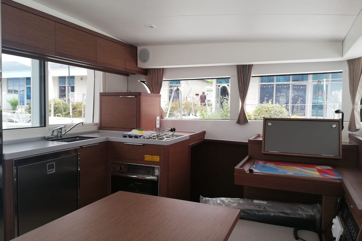 Galley of Adriana, a Lagoon 40 catamaran at Dubrovnik, Croatia