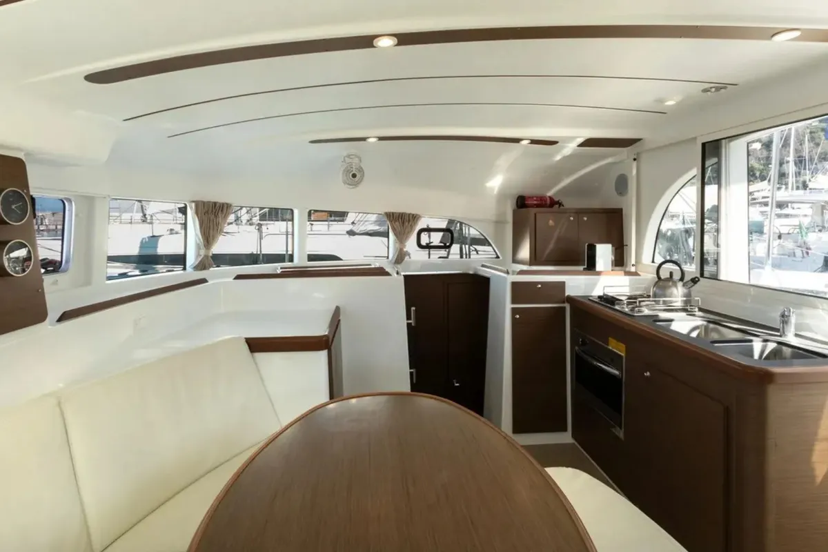 Galley of Ploto, a Lagoon 380 catamaran at Vibo Valentia, Italy