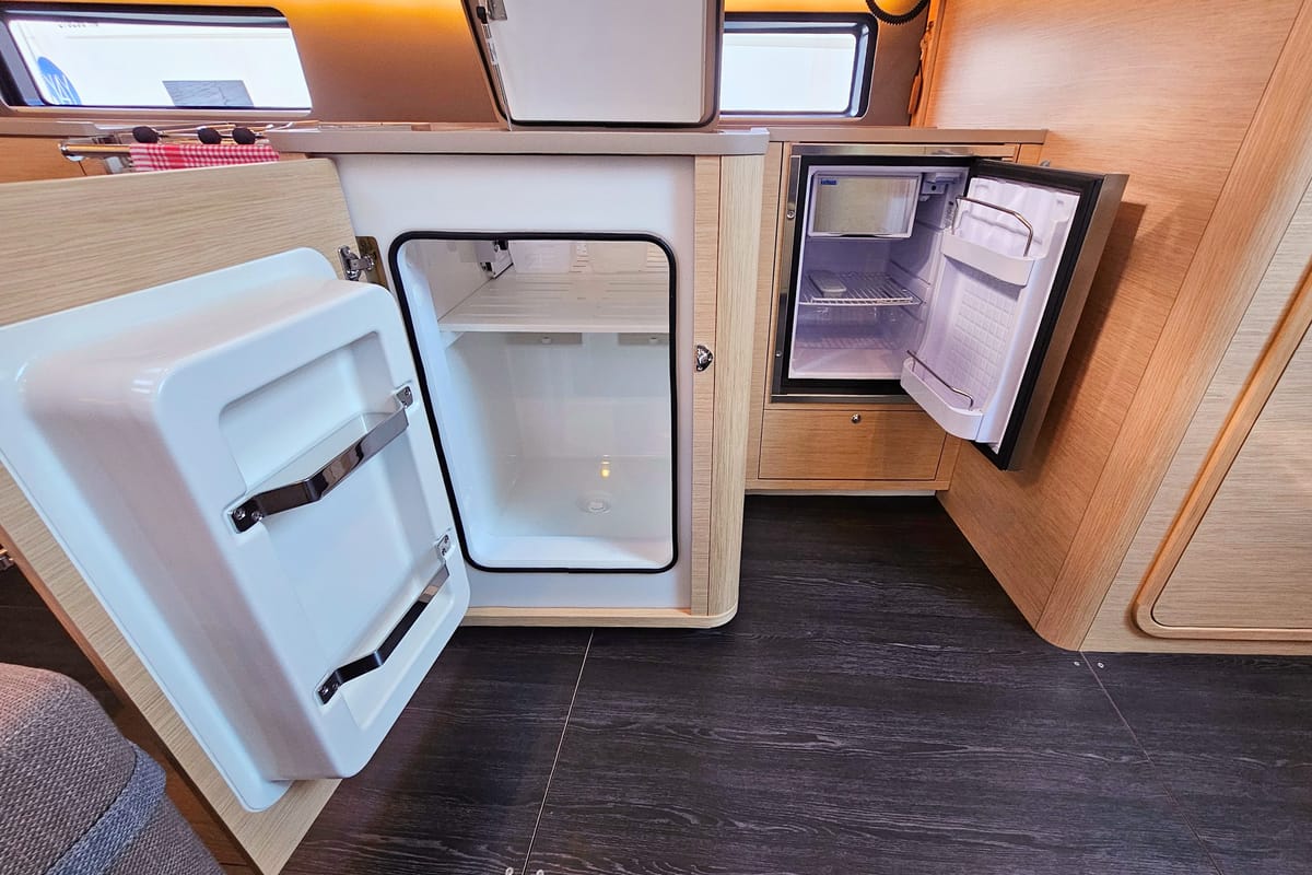 Galley of Adagio, a Dufour 44 sailboat at Grad Kaštela, Croatia