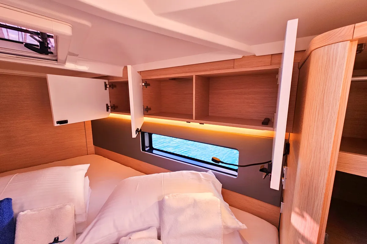 Cabin on Adagio, a Dufour 44 sailboat at Grad Kaštela, Croatia