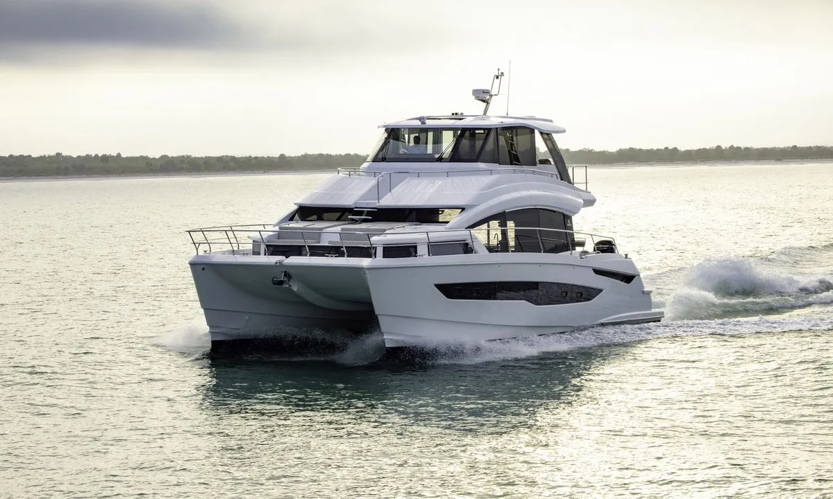 Exterior view of By My Side, a Aquila Yachts Aquila 54 catamaran at Skradin, Croatia