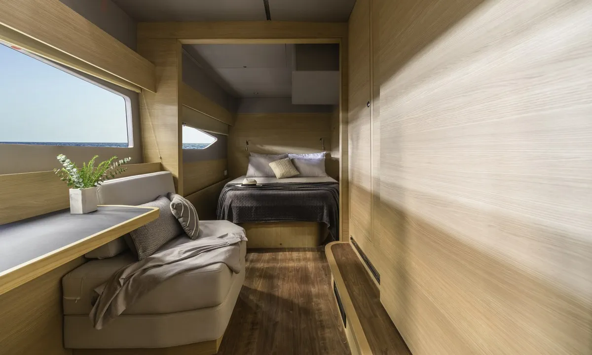 Cabin on By My Side, a Aquila Yachts Aquila 54 catamaran at Skradin, Croatia
