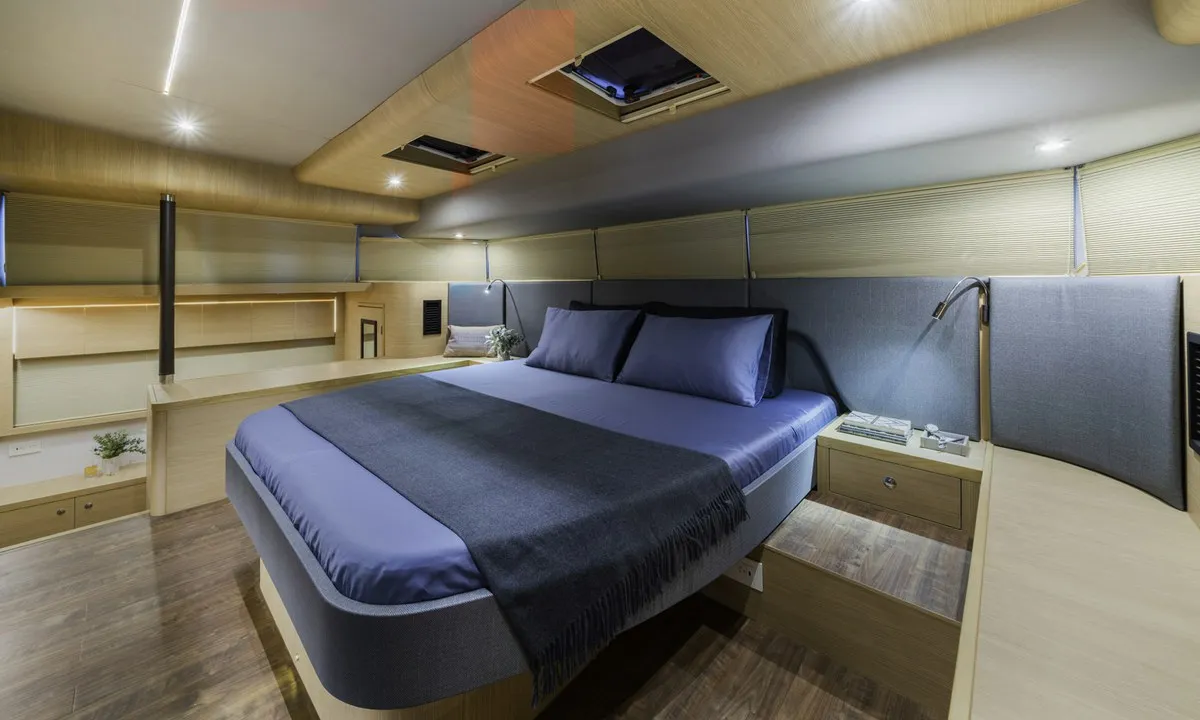 Cabin on By My Side, a Aquila Yachts Aquila 54 catamaran at Skradin, Croatia