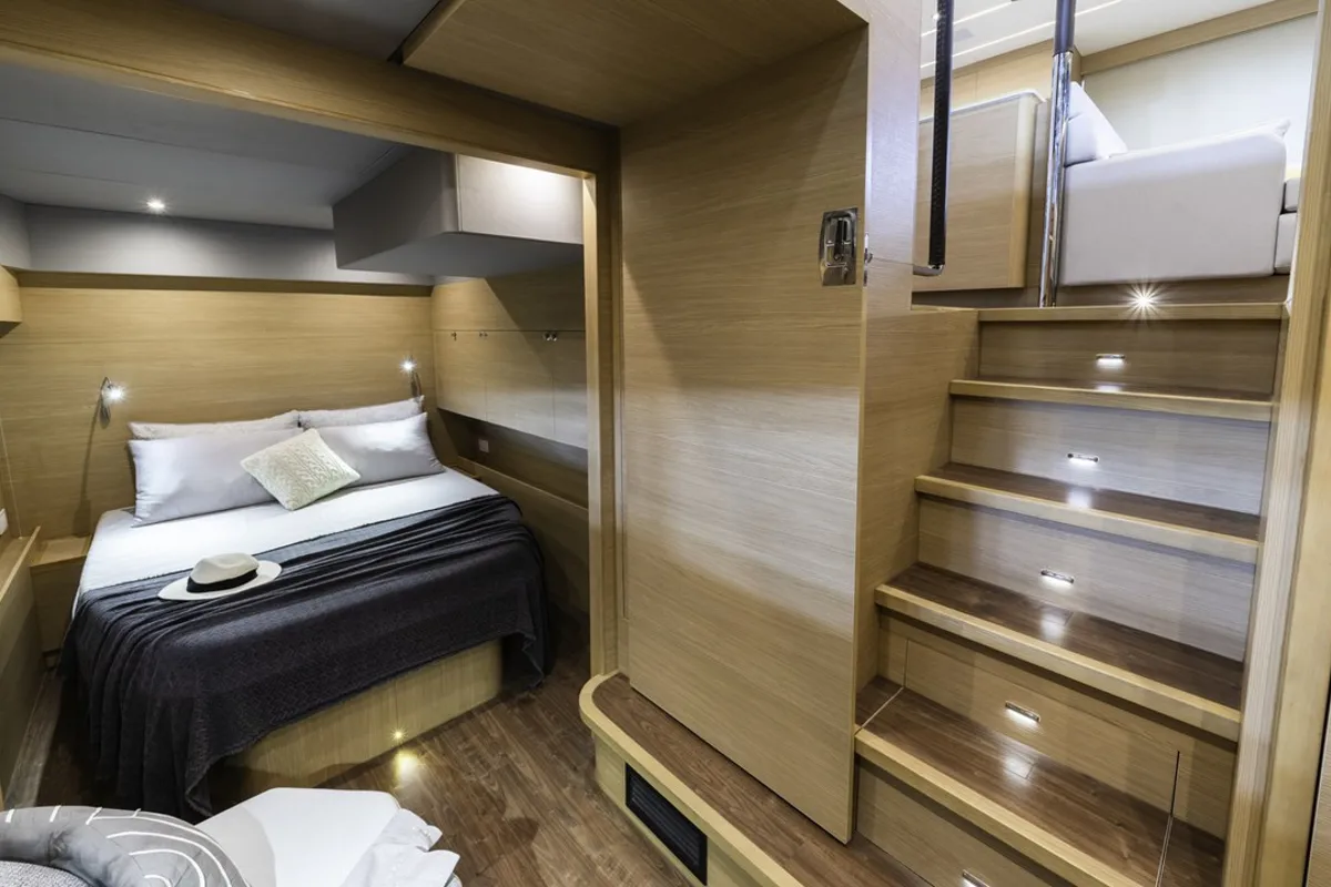 Cabin on By My Side, a Aquila Yachts Aquila 54 catamaran at Skradin, Croatia