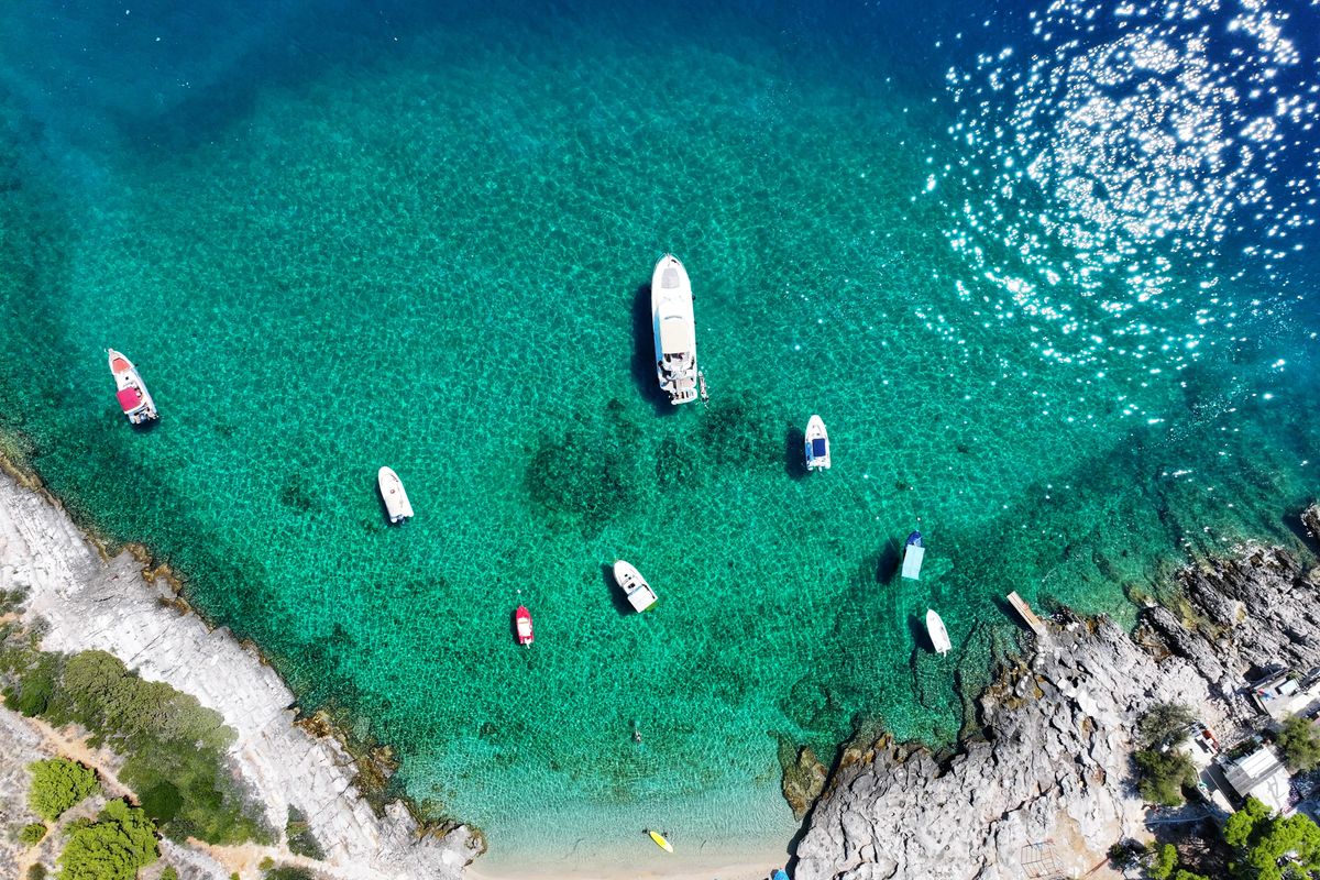 Exterior view of UNPLUGGED, a Prestige 46 Fly motorboat at Split, Croatia
