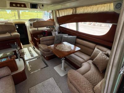 Salon of UNPLUGGED, a Prestige 46 Fly motorboat at Split, Croatia