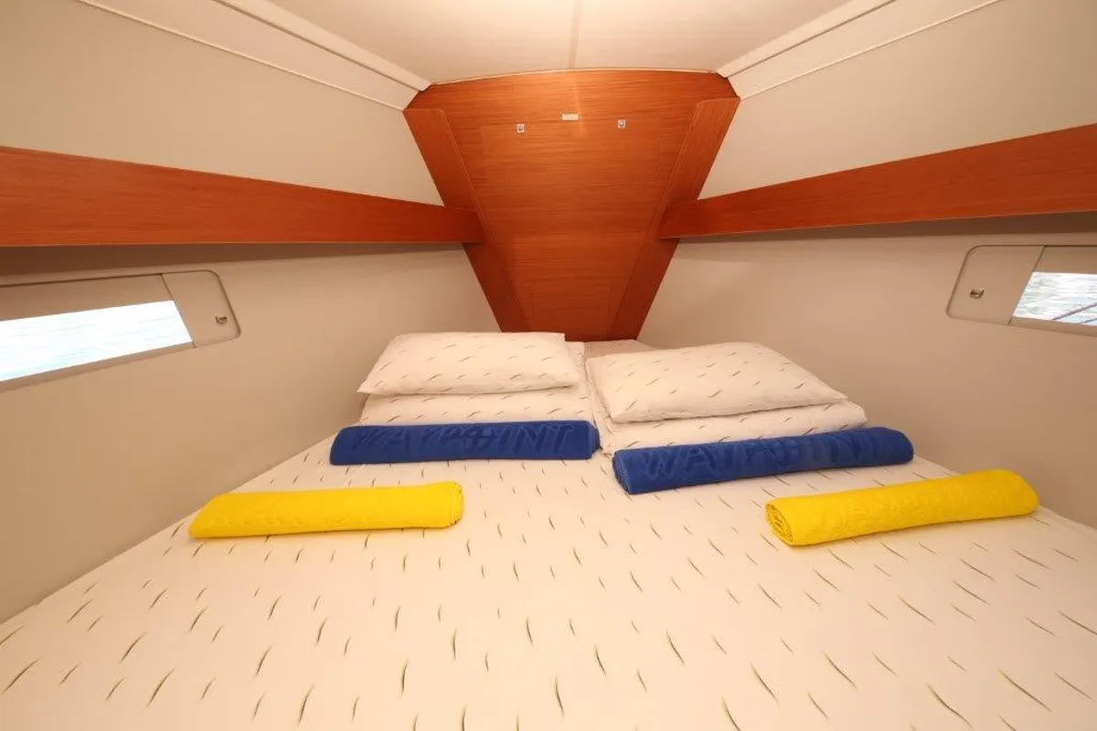 Cabin on Matul, a Dufour 412 GL sailboat at Split, Croatia