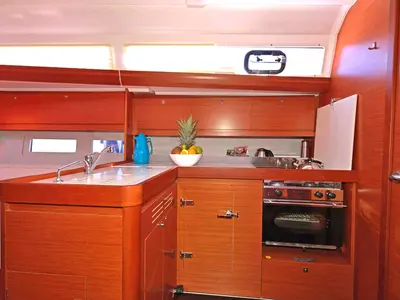 Galley of Matul, a Dufour 412 GL sailboat at Split, Croatia
