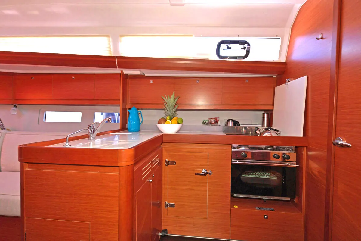Galley of Matul, a Dufour 412 GL sailboat at Split, Croatia