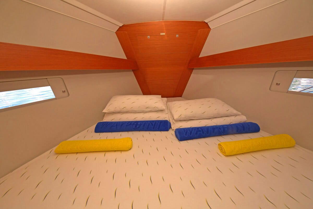 Cabin on Matul, a Dufour 412 GL sailboat at Split, Croatia
