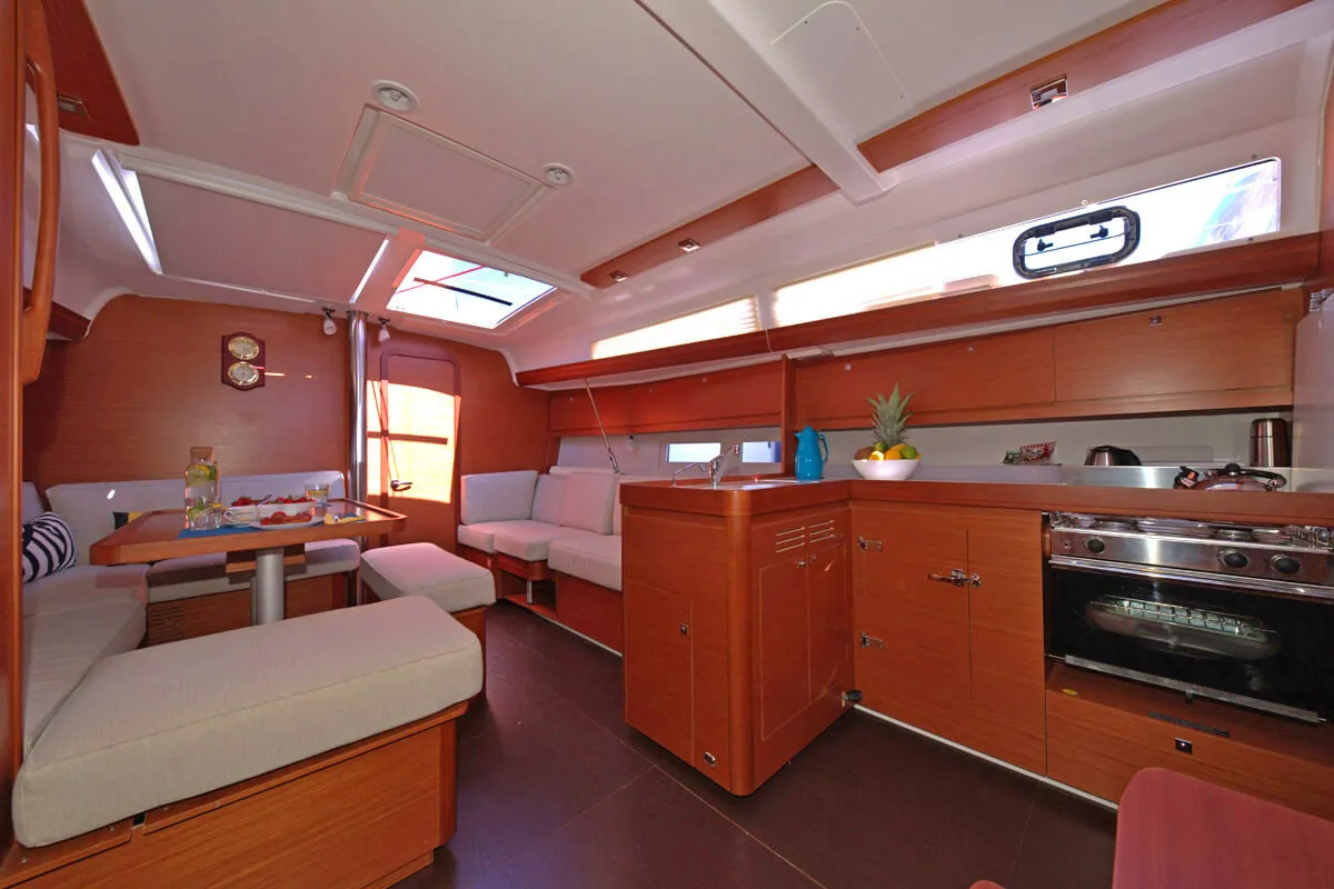 Salon of Matul, a Dufour 412 GL sailboat at Split, Croatia