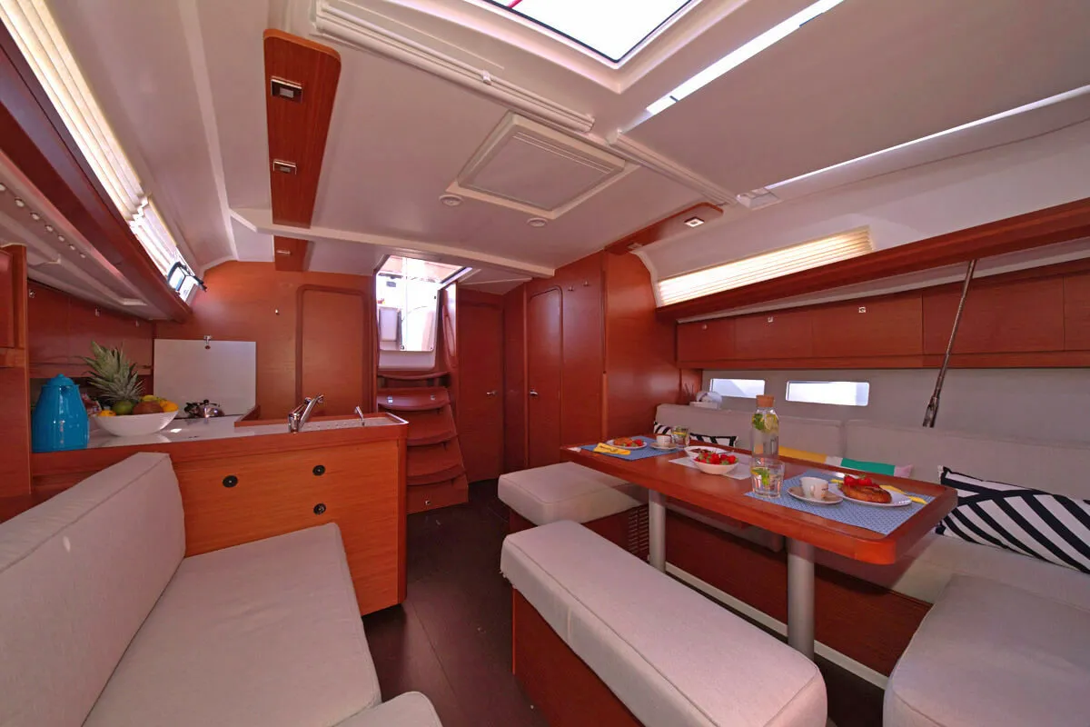 Salon of Matul, a Dufour 412 GL sailboat at Split, Croatia