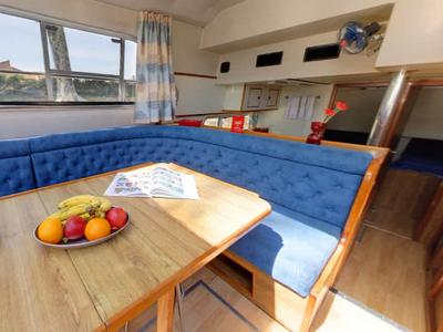 Salon of Classique - Budget 11, a Gulet Classique motorboat at Connaught Harbour, Ireland