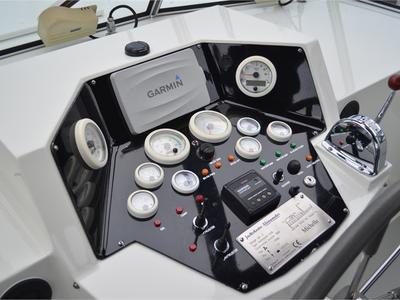 Cockpit of Michelle, a De Drait Kotterjacht 12.2 GL motorboat at Woudsend, Netherlands