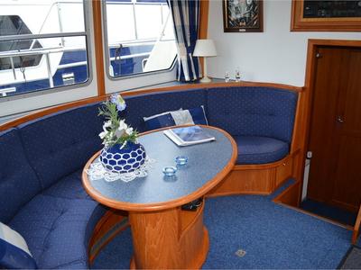 Salon of Michelle, a De Drait Kotterjacht 12.2 GL motorboat at Woudsend, Netherlands
