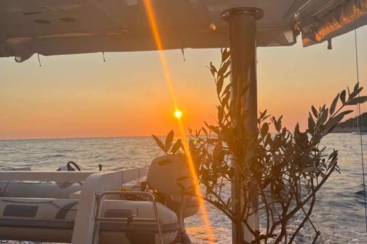 Discovery I, a Lagoon 52F catamaran at Općina Marina, Croatia