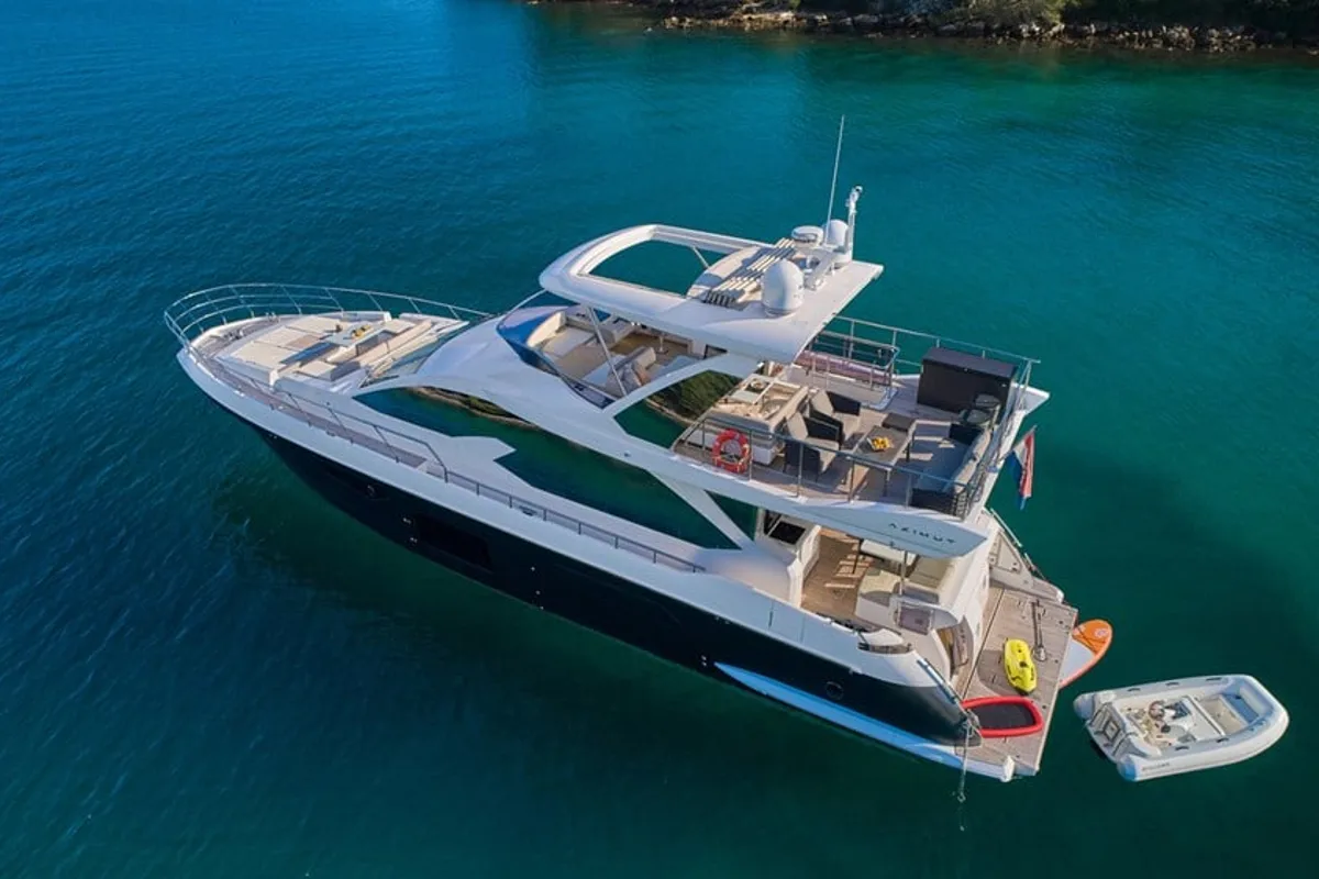 Exterior view of Relax of Croatia, a Azimut 72 Fly yacht at Općina Sukošan, Croatia