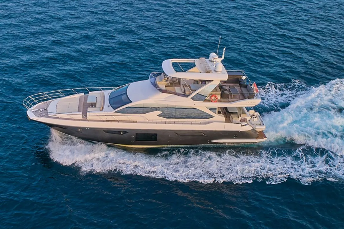 Exterior view of Relax of Croatia, a Azimut 72 Fly yacht at Općina Sukošan, Croatia