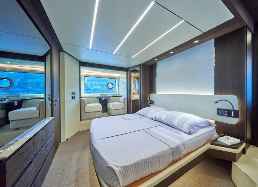 Cabin on Relax of Croatia, a Azimut 72 Fly yacht at Općina Sukošan, Croatia