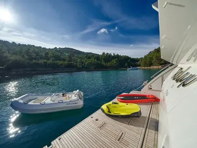 Cabin on Relax of Croatia, a Azimut 72 Fly yacht at Općina Sukošan, Croatia