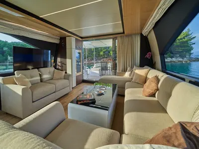 Salon of Relax of Croatia, a Azimut 72 Fly yacht at Općina Sukošan, Croatia