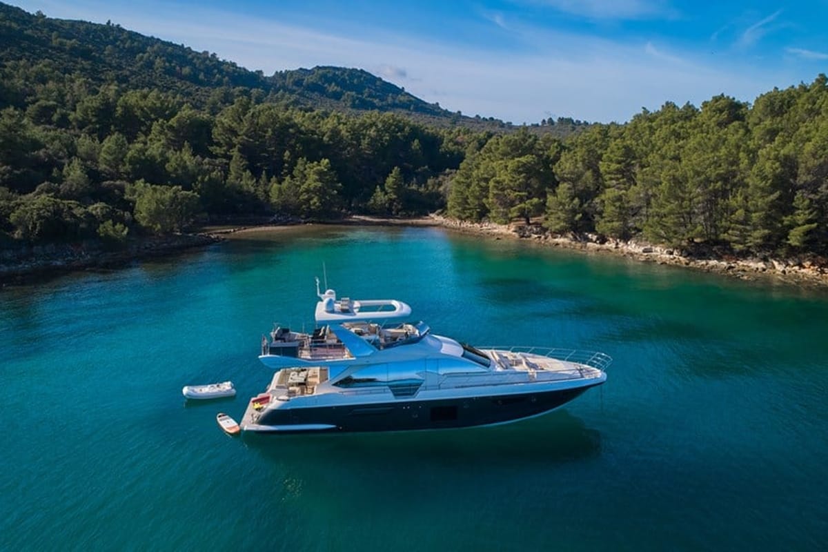 Exterior view of Relax of Croatia, a Azimut 72 Fly yacht at Općina Sukošan, Croatia