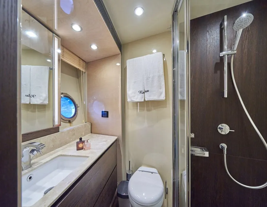 Cabin on Relax of Croatia, a Azimut 72 Fly yacht at Općina Sukošan, Croatia