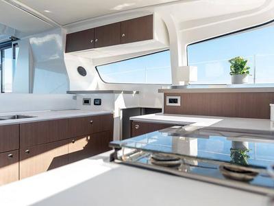 Galley of Kos 42.6, a Bali 4.2 catamaran at Preveza, Greece