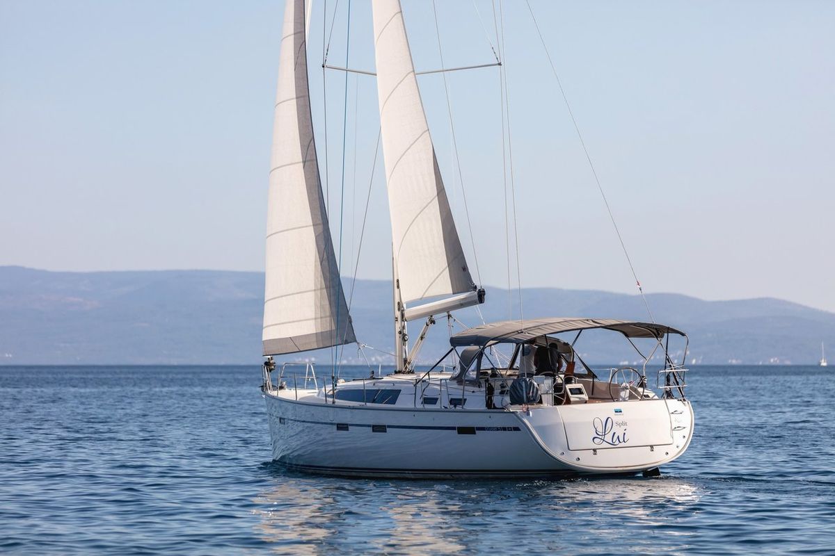 Exterior view of Lui, a Bavaria Cruiser 51 sailboat at Split, Croatia