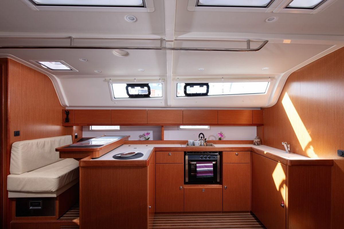 Galley of Lui, a Bavaria Cruiser 51 sailboat at Split, Croatia