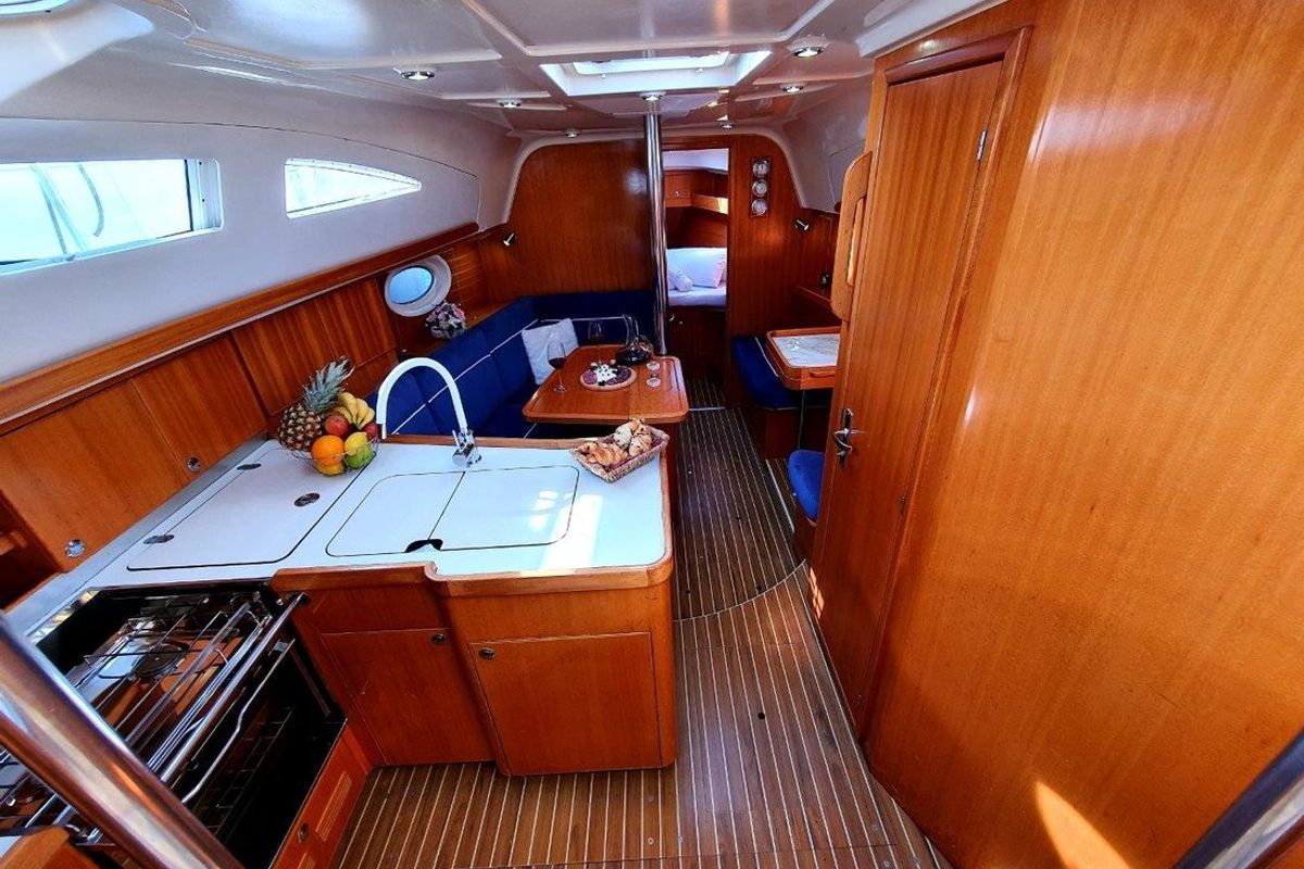 Galley of Vita I, a Elan 344 Impression sailboat at Jezera, Croatia