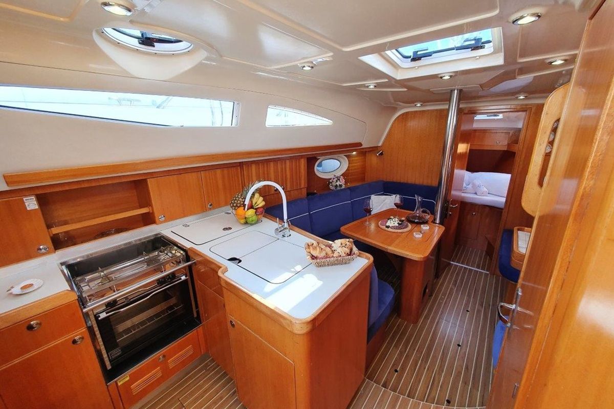 Galley of Vita I, a Elan 344 Impression sailboat at Jezera, Croatia