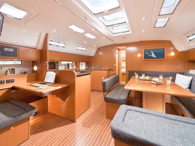 Salon of Bach, a Bavaria Cruiser 50 sailboat at Općina Sukošan, Croatia