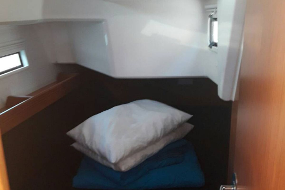 Cabin on John K, a Bavaria Cruiser 37 sailboat at Municipal Unit of Lefkada, Greece