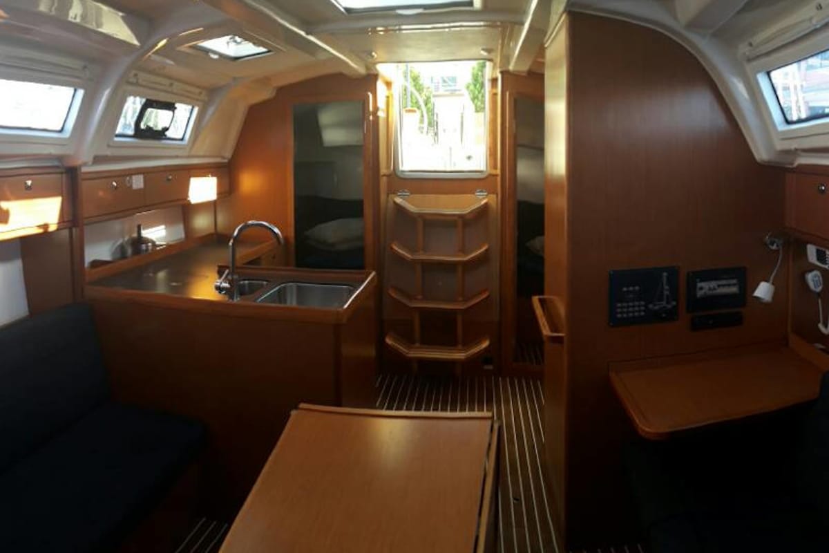 Salon of John K, a Bavaria Cruiser 37 sailboat at Municipal Unit of Lefkada, Greece