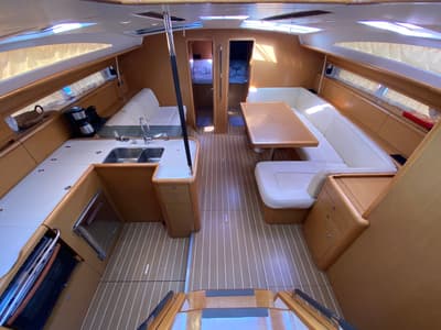 Galley of Christianna 12, a Jeanneau 53 sailboat at Athens, Greece