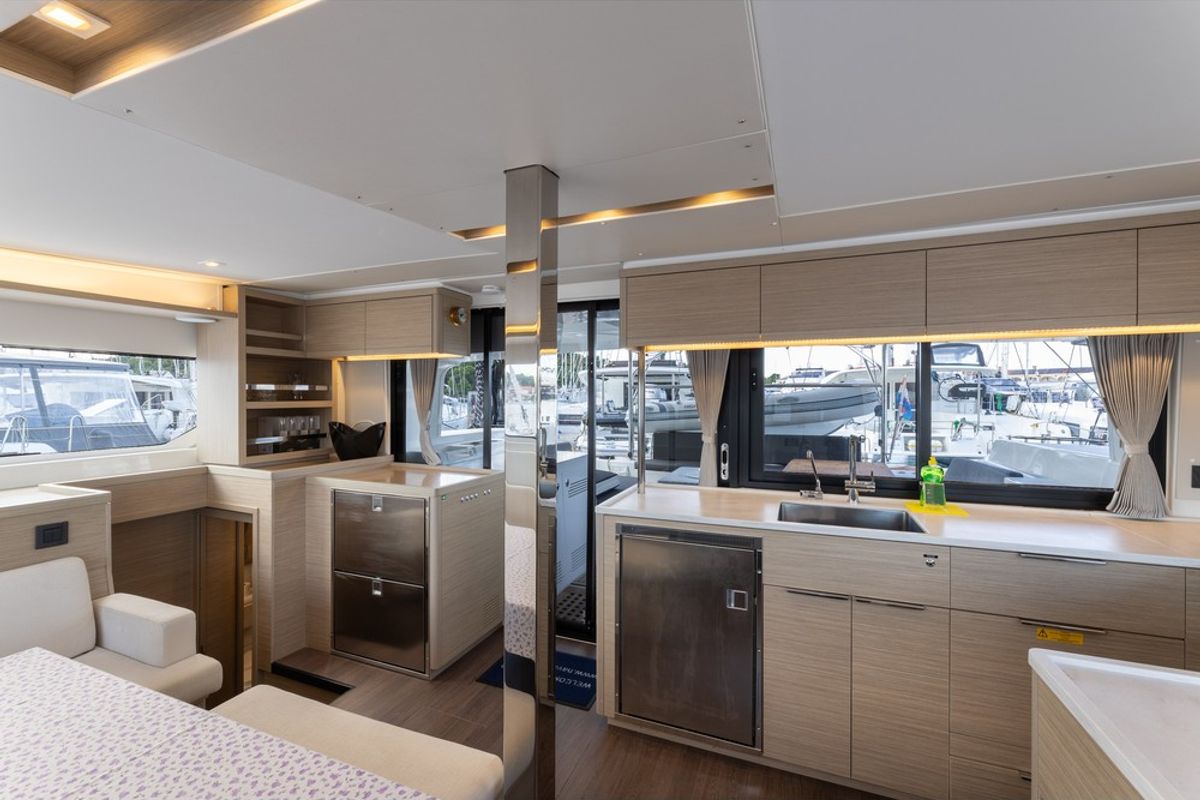Galley of Cortes, a Lagoon 46 catamaran at Općina Rogoznica, Croatia