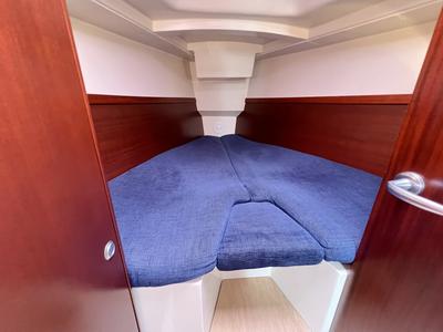 Cabin on Blomquist, a Hanse Yachts Hanse 320 sailboat at Heiligenhafen, Germany
