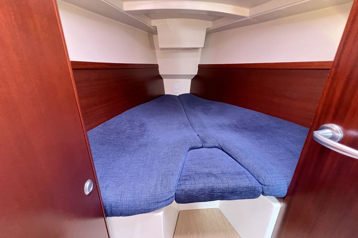Cabin on Blomquist, a Hanse Yachts Hanse 320 sailboat at Heiligenhafen, Germany