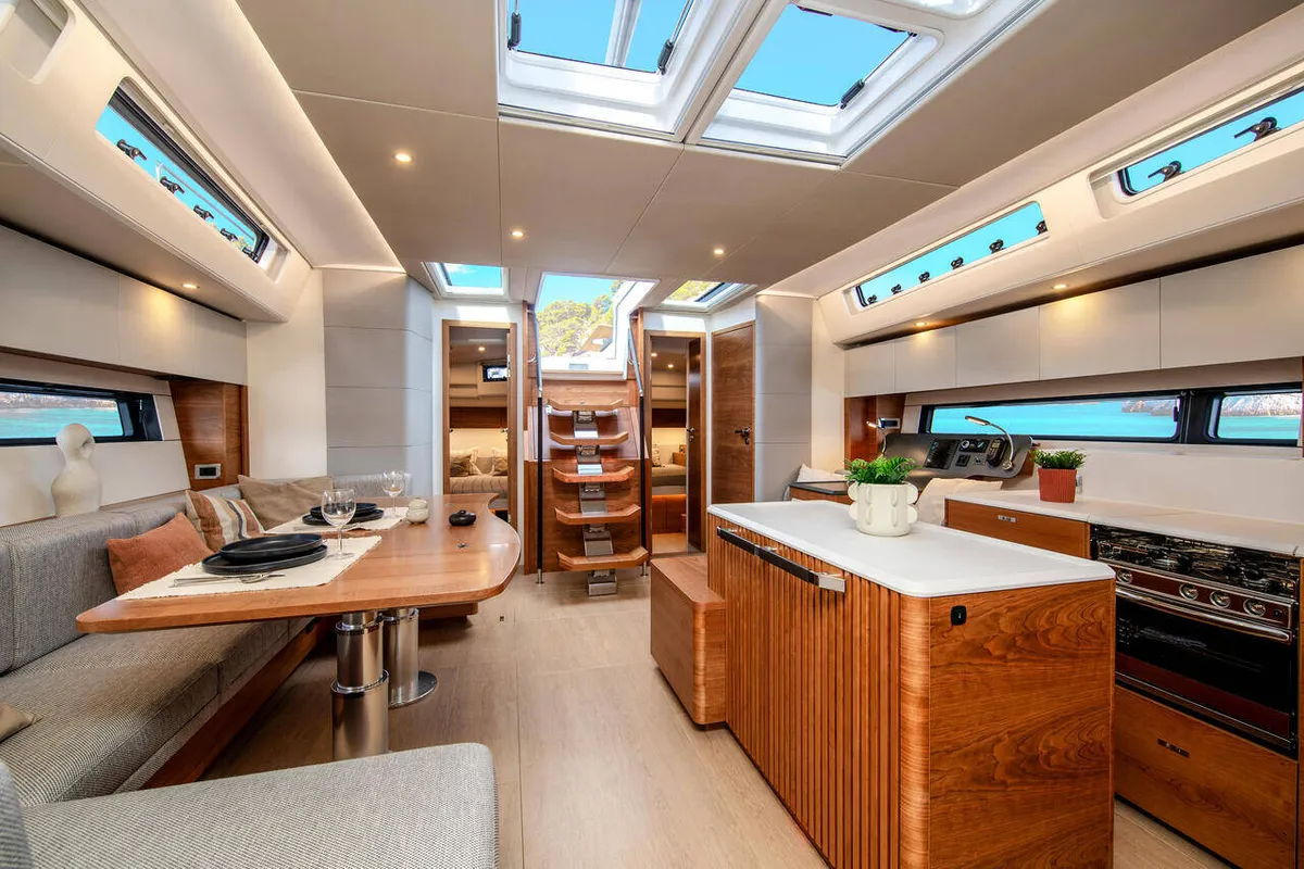 Salon of Art H, a Hanse Yachts Hanse 590 sailboat at Pirovac, Croatia