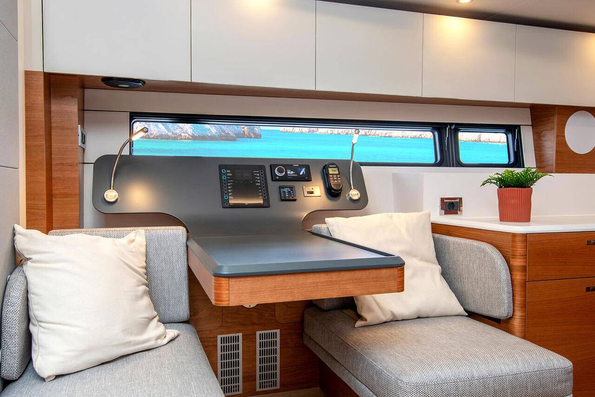 Cockpit of Art H, a Hanse Yachts Hanse 590 sailboat at Pirovac, Croatia