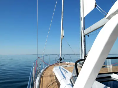 Deck of Art H, a Hanse Yachts Hanse 590 sailboat at Pirovac, Croatia
